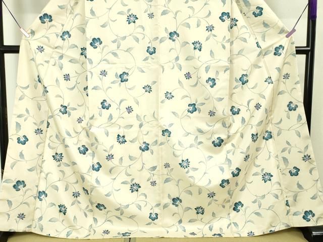 平和屋着物○本場大島紬 7マルキ 更紗花唐草文 正絹 逸品 CAAU9930vf 平和