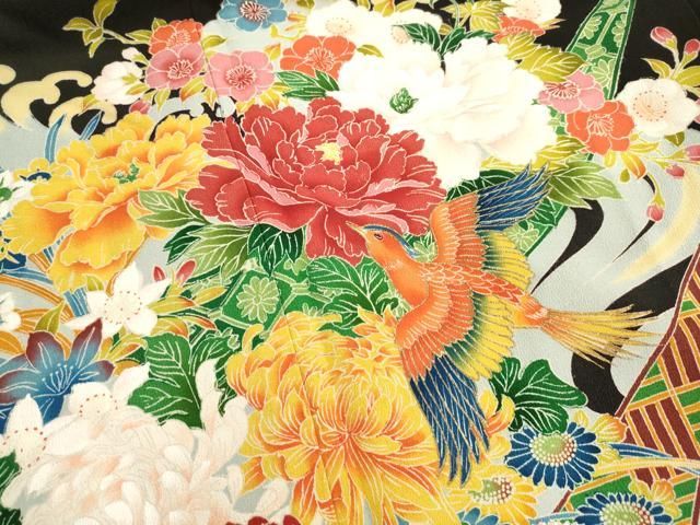 平和屋着物○訪問着 花籬文 金彩 正絹 逸品 AAAT5140ck 平和屋着物