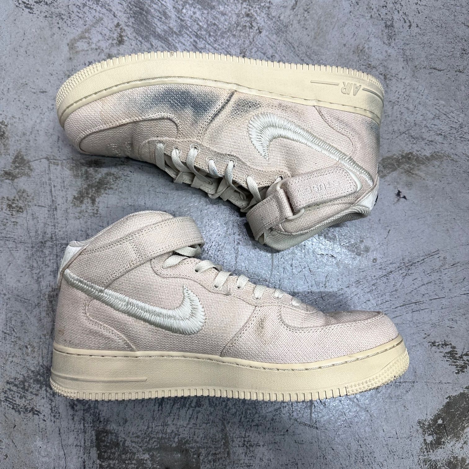 国内正規 Stussy Nike Air Force 1 Mid Fossil Stone エアフォース1 