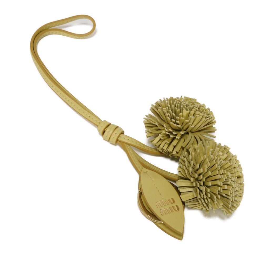 ミュウミュウ miumiu レザートリック バッグ チャーム 正規品 MIUMIU