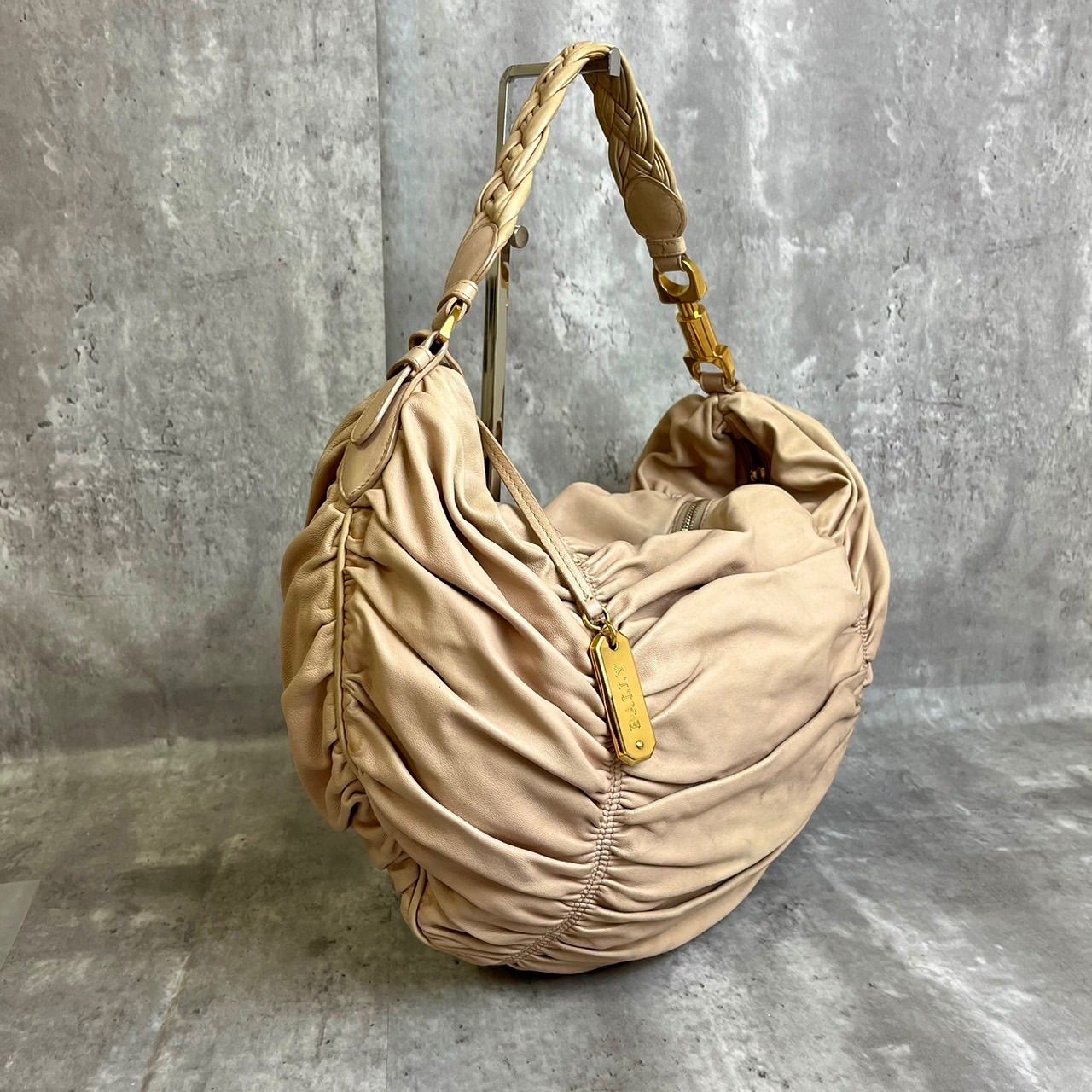 ✨良品✨ BALLY バリー マザーズバッグ ショルダーバッグ 編み込み 