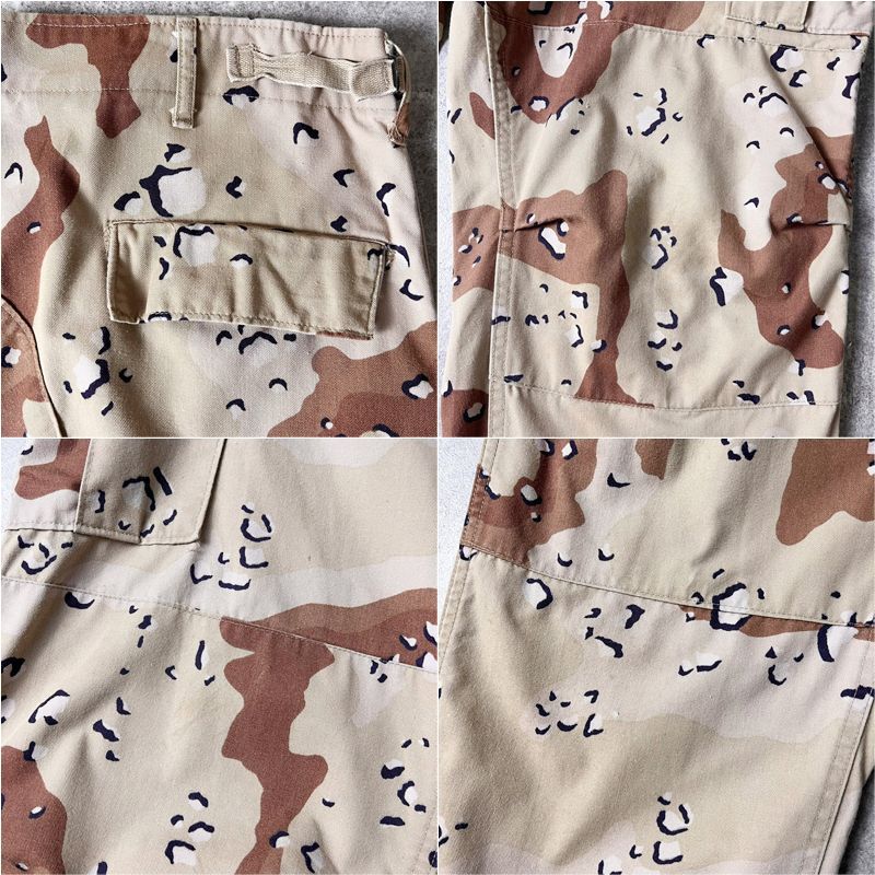 80s 83年製 US ARMY 米軍実物 6C デザートカモ 迷彩 BDU カーゴ パンツ