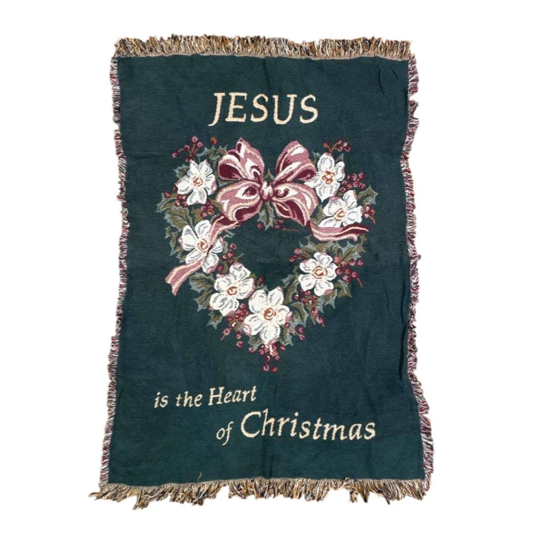 vintageラグ カーペット JESUS リース クリスマス 2009