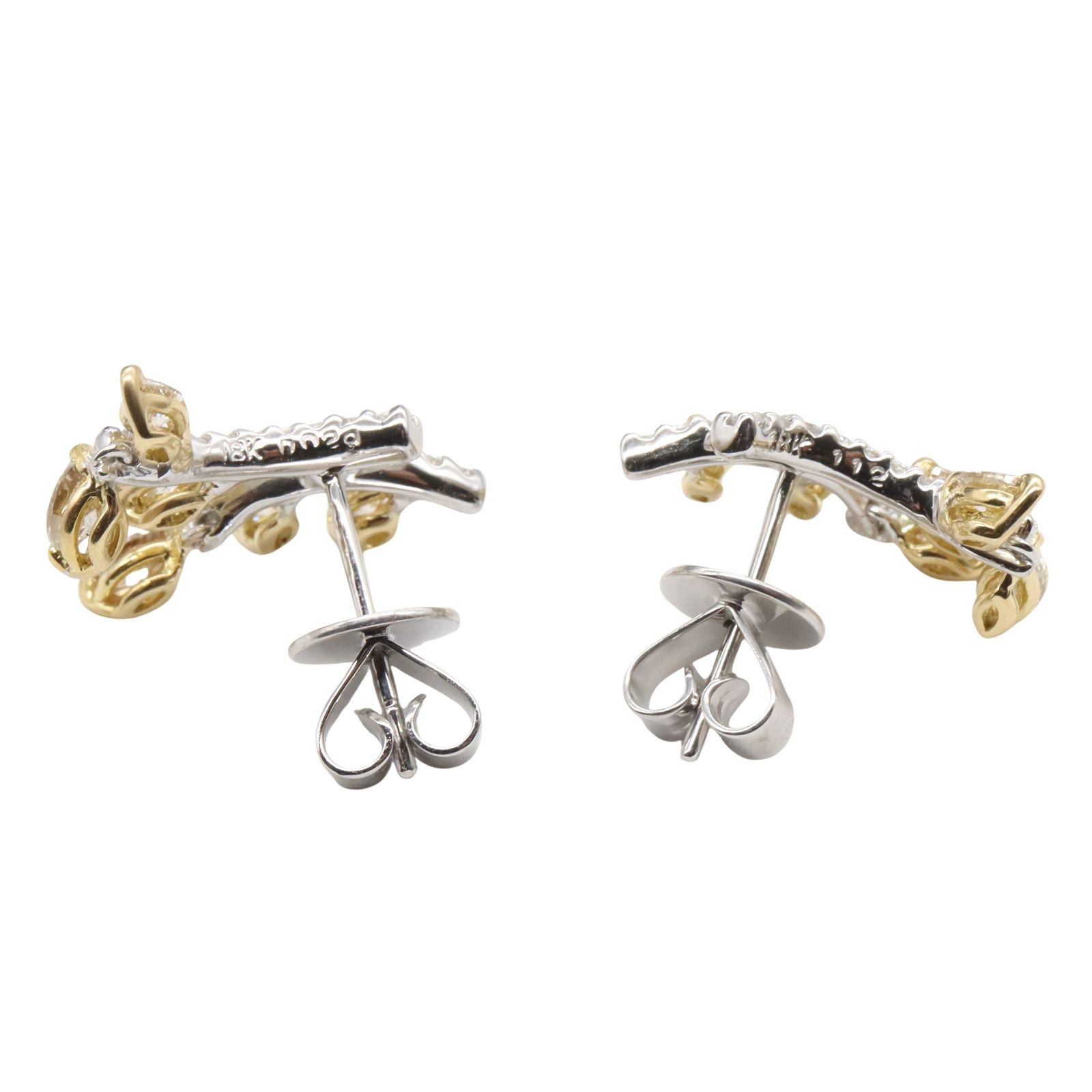 ジュエリー JEWELRY ピアス ダイヤモンド ピアス ﾀﾞｲﾔ 4.0g K18 イエローゴールド K18WG ホワイトゴールド ピアス レディース Used A