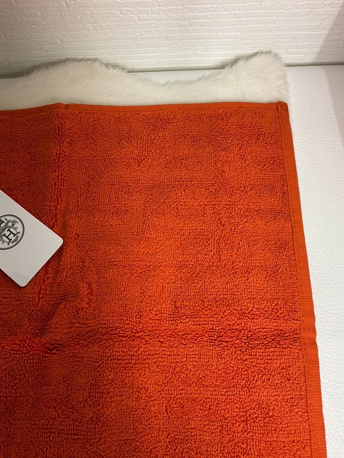 新品未使用品 HERMES オレンジ ハンドタオル TVB ❗️HERMES ハンド  