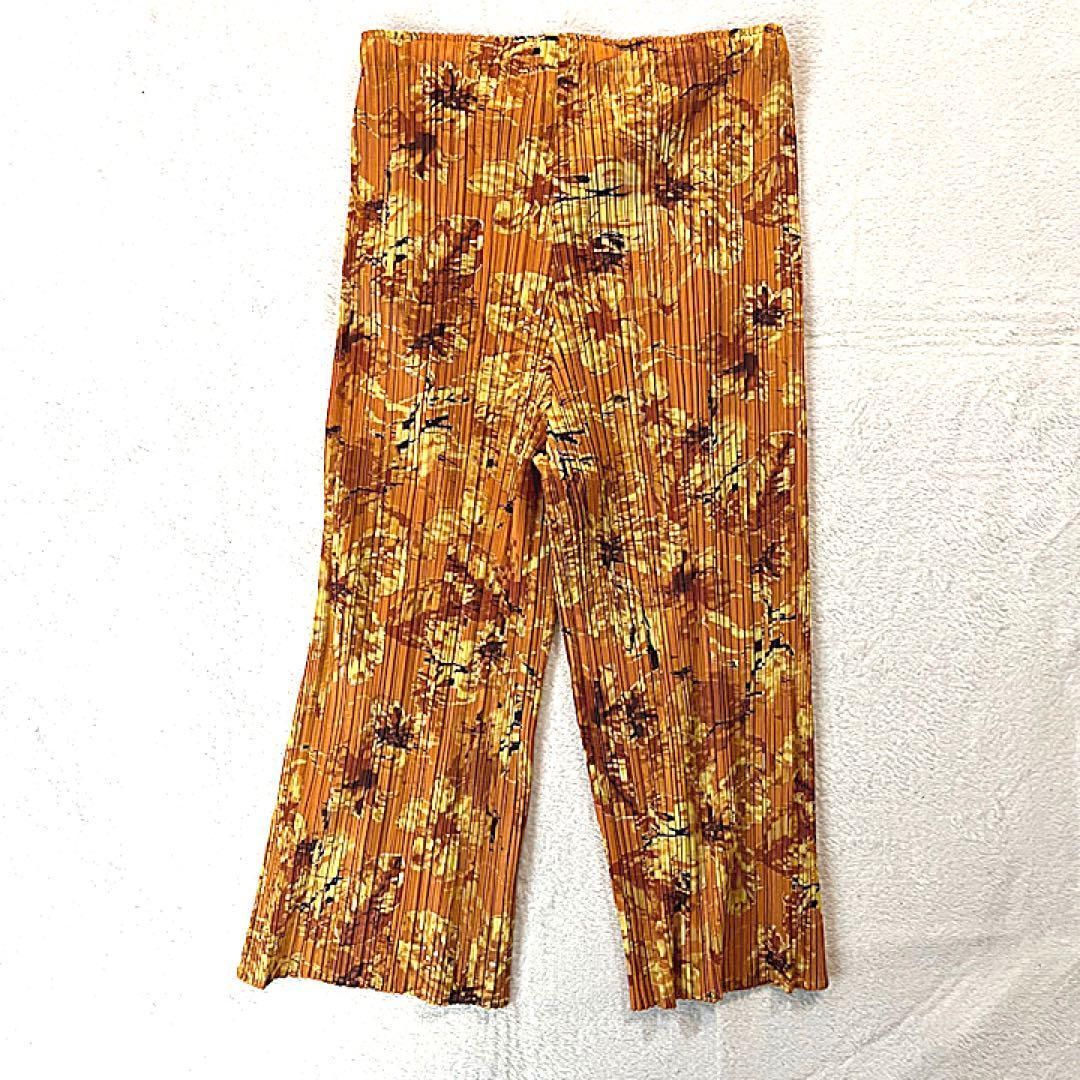 PLEATS PLEASE プリーツプリーズイッセイミヤケ 希少柄 花 フレア 