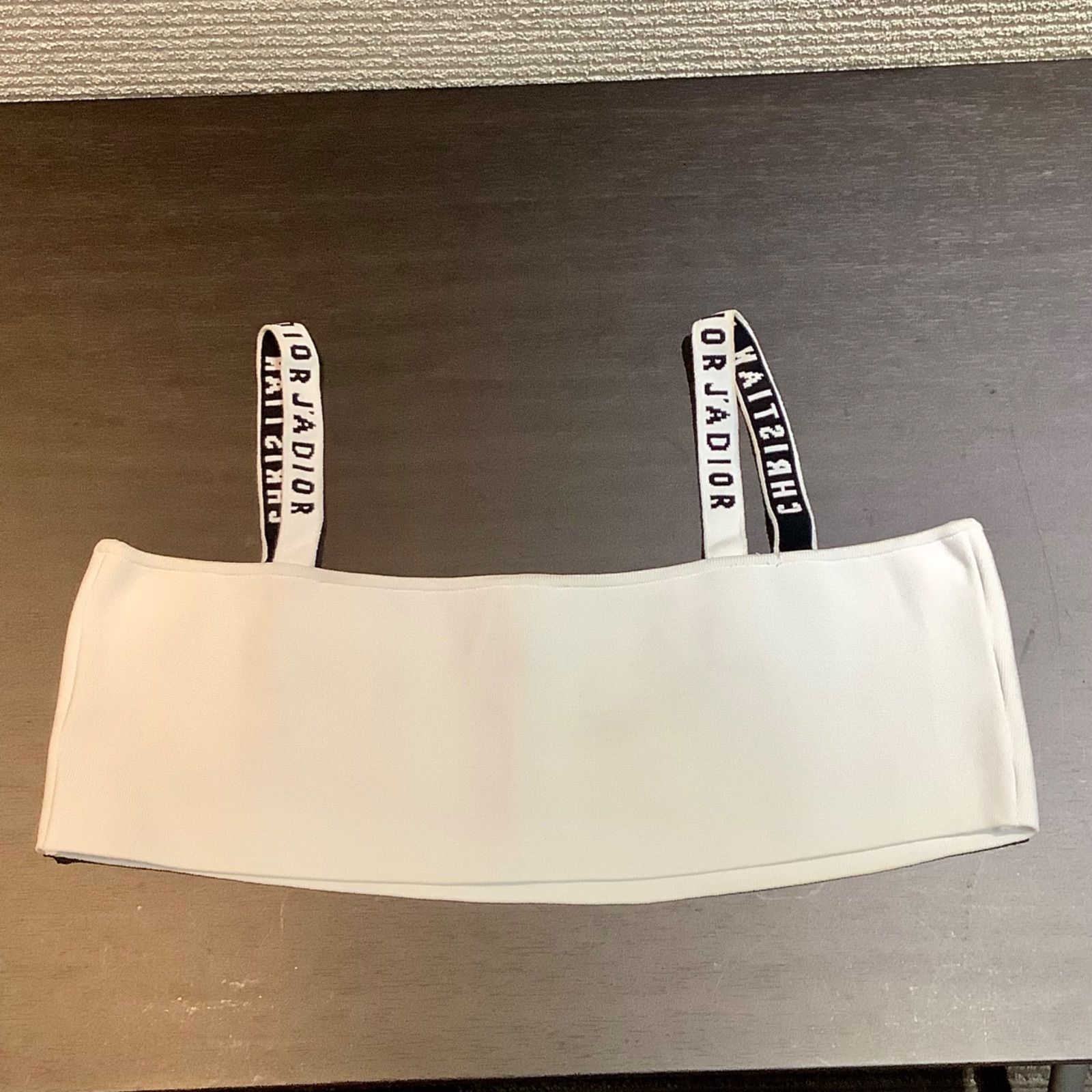 クリスチャンディオール ChristianDior キャミソール ニット ビスチェ タンクトップ 白 ホワイト 黒 ブラック L 848E02AM506 I1012|T4