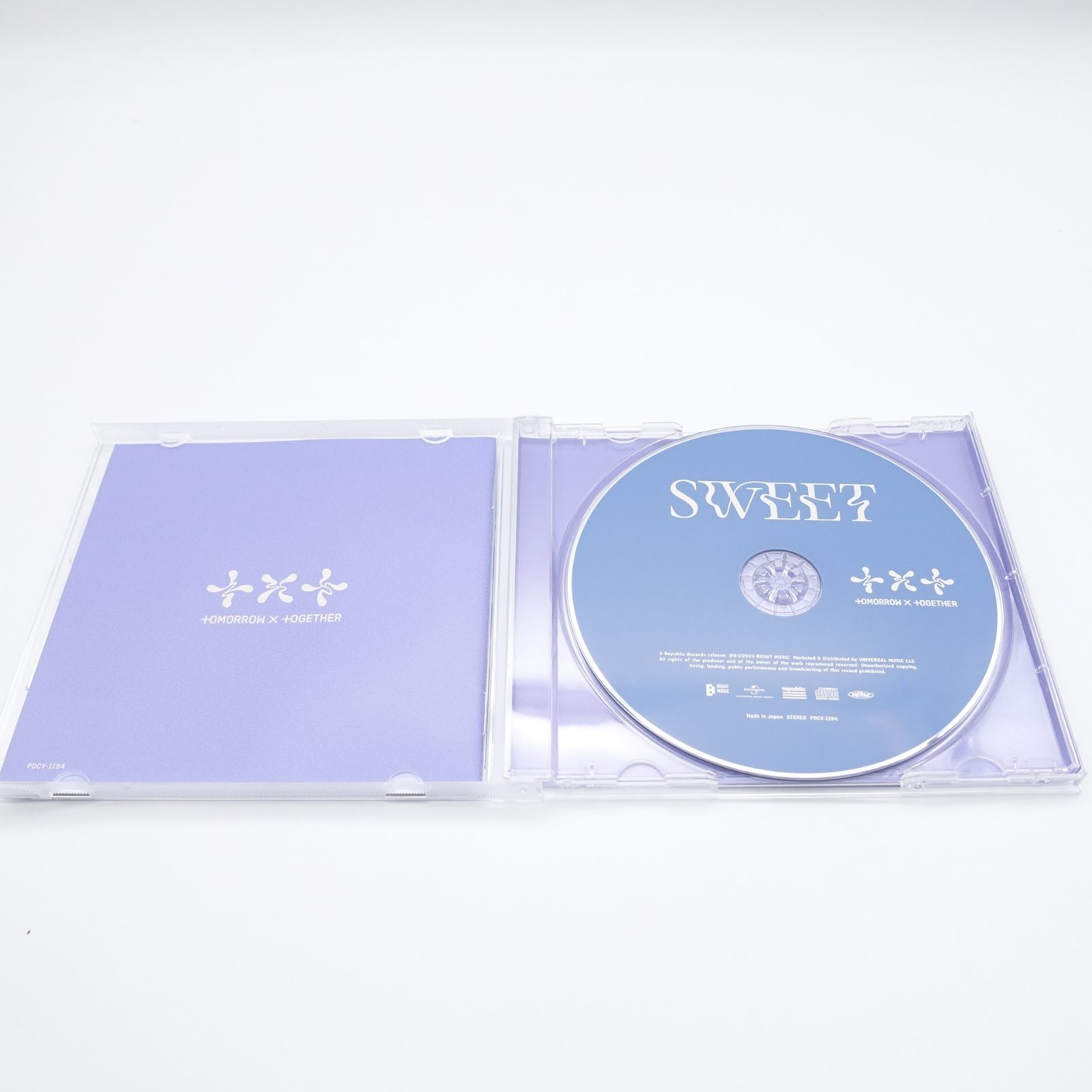 TXT SWEET CD ハート ホログラム ステッカー B６サイズ スビン トレカ