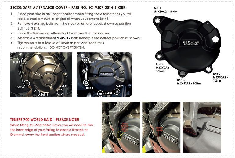エンジンカバーセット GBRacing YAMAHA YZF-R7(2022)/MT-07(14-20)/XSR700(14-20)/Ten | GB Racing(ジービーレーシング) エンジンカバーセット YAMAHA