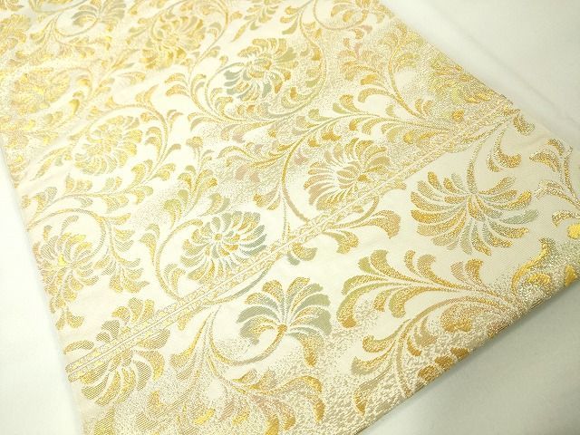 平和屋本店□極上 龍村美術織物 たつむら 本袋帯 吉祥唐草文 金銀糸