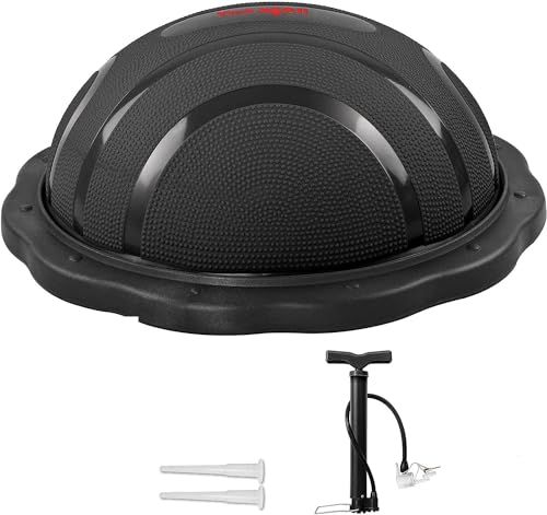 イエスフォーオール Yes4All ハーフバランスボール ブラック バランスドーム 半球 フットポンプ付き 体幹 筋トレ 耐荷重400kg 60cm 日本正規輸入品 SJ31