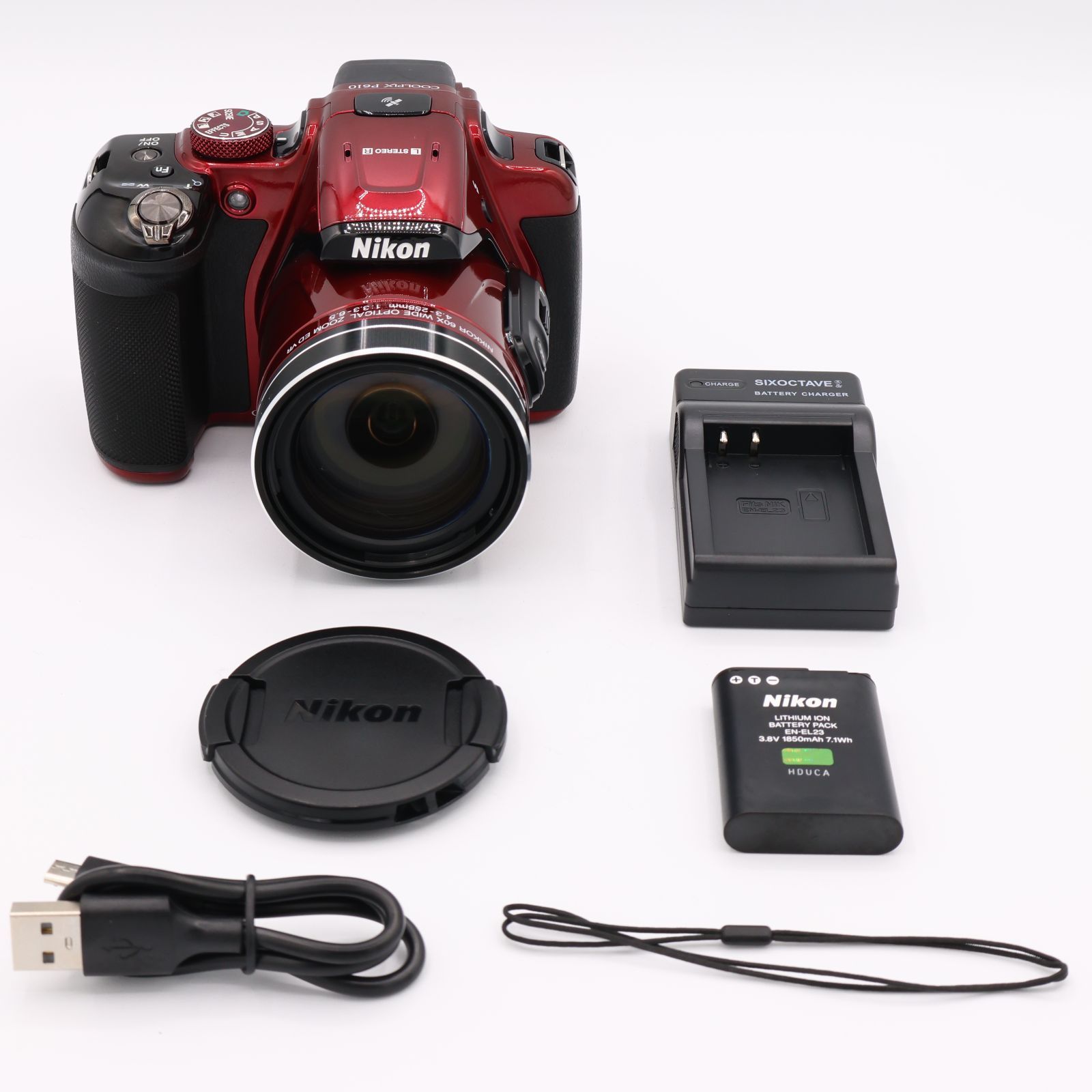 Nikon Coolpix P610 レッド 60倍光学ズーム 【公式通販】