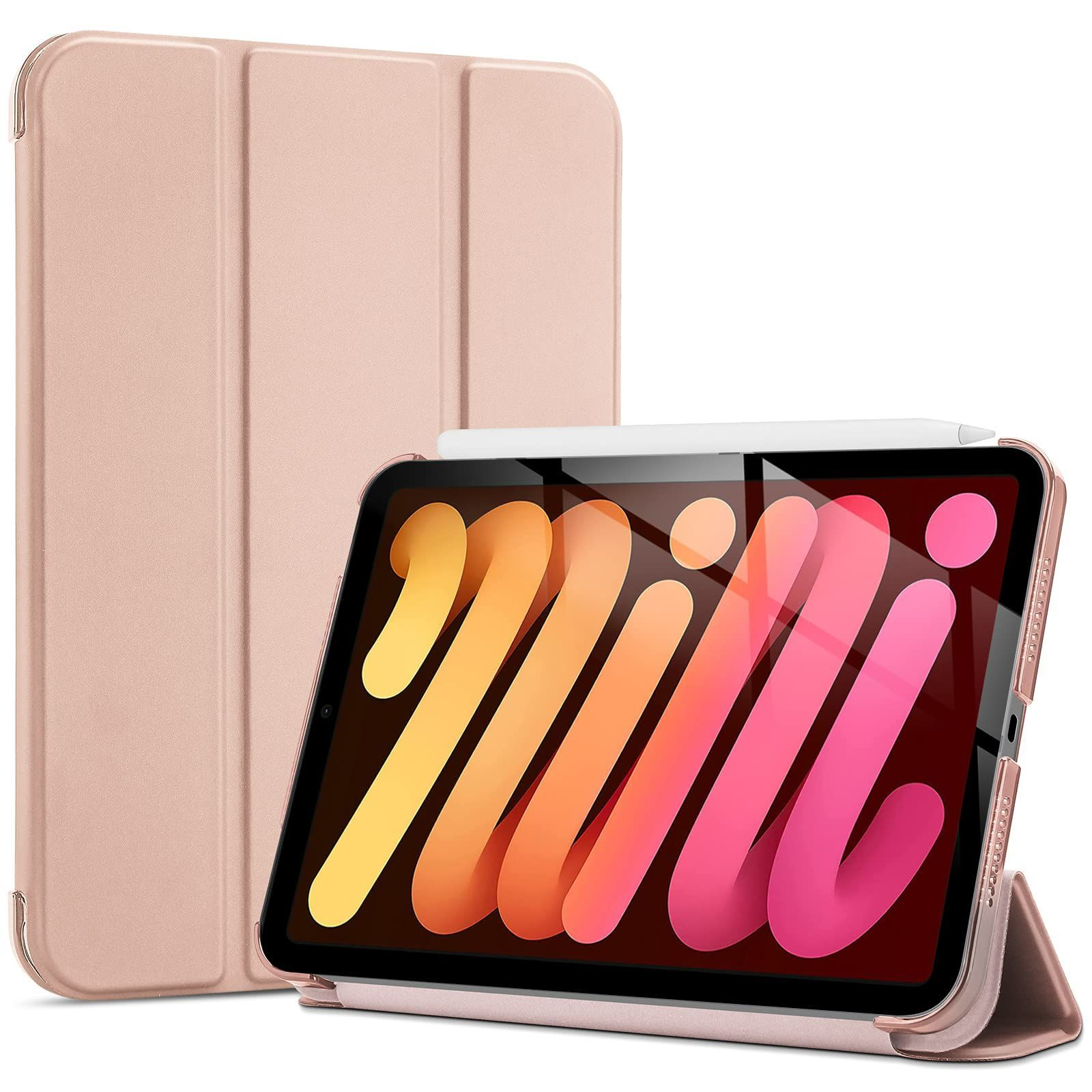 ローズゴールド ProCase iPad Mini6 ケース 2021 8.3インチ、スリム 三