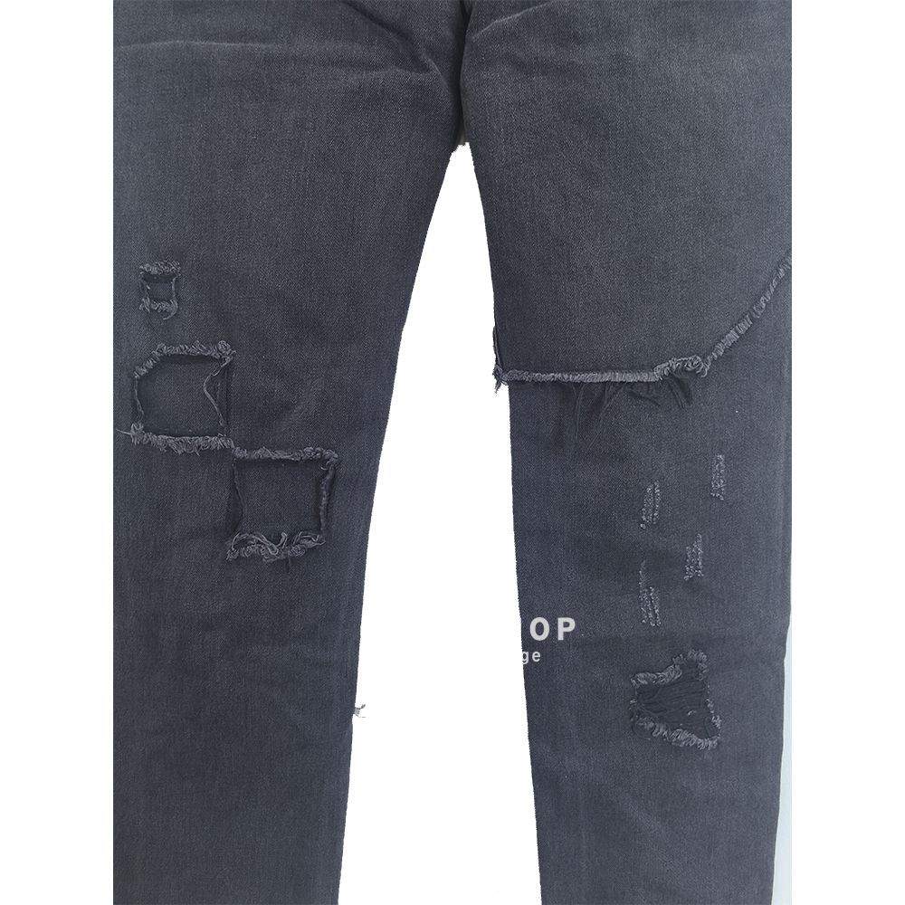 RAF SIMONS ラフシモンズ 19AW SLIM FIT DESTROYED デストロイデニム  