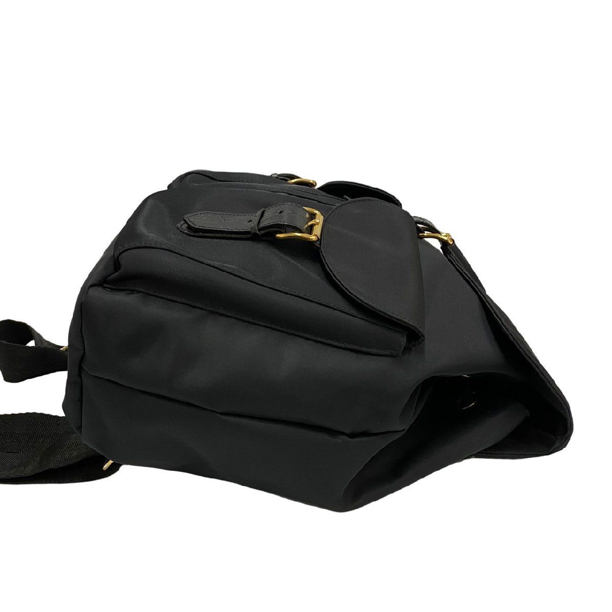 Versace メデューサ刺繍 ブラックリュック『最終価額』 極 美品 VERSACE ヴェルサーチ メデューサ ロゴ 刺繍 レザー 本