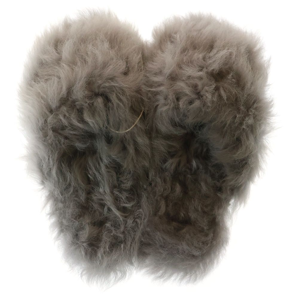 Rick Owens リックオウエンス SLIDE GRANOLA フェイクファー サンダル ローカットシューズ グレー LSHT