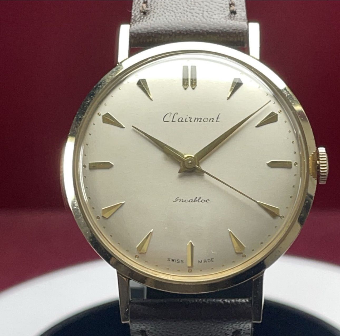 ヴィンテージ Clairmont 手巻 スイス製 腕時計 アンティーク 稼働