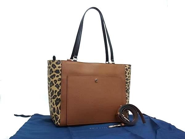 新品未使用 COLE HAAN コールハーン レザー 2WAY ショルダー トート ハンドバッグ レディース ブラウン系 FB7053