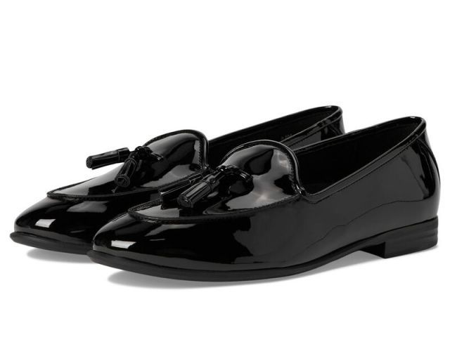 【送料無料】 エアロソールズ レディース スリッポン・ローファー シューズ Wuster Black Patent Faux Leather