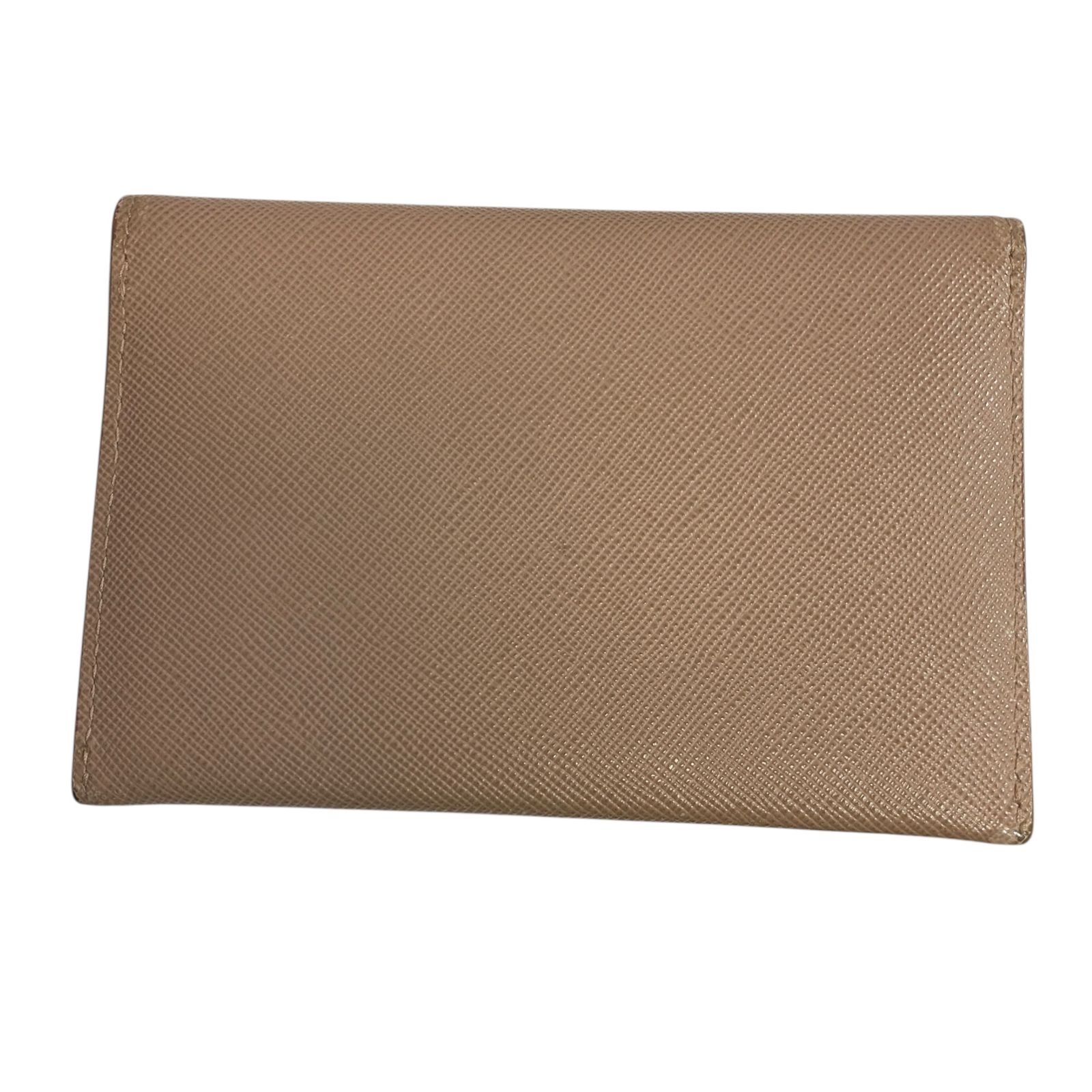 品 PRADA プラダ カードケース パスケース ピンクベージュ レザー A100105RK