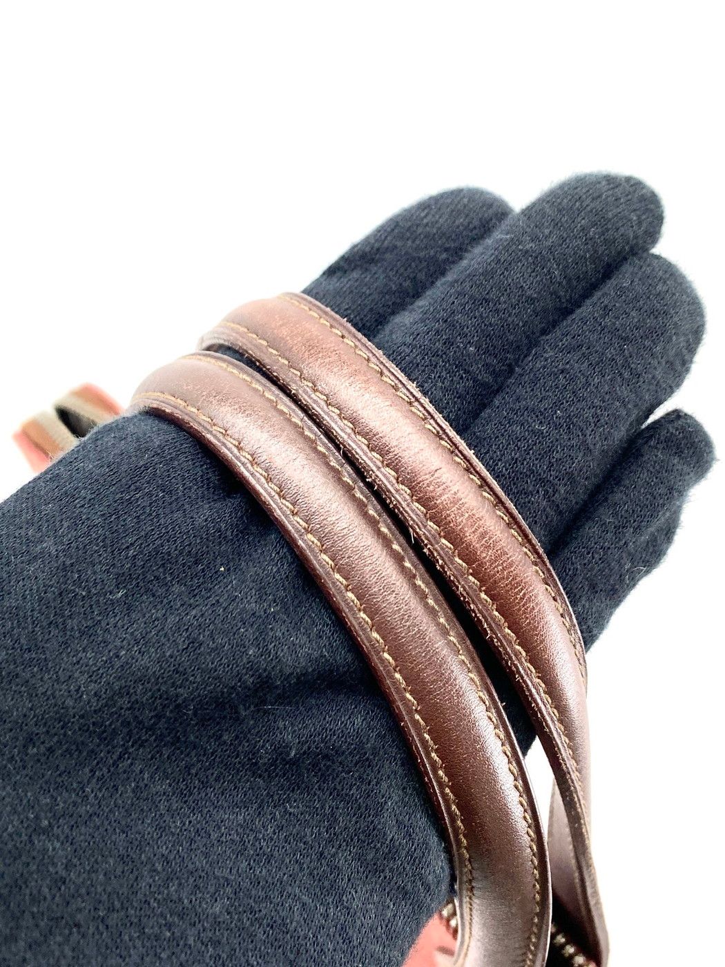 HERMES エルメス サックイブーPM ハンドバッグ トワルアッシュ レザー  