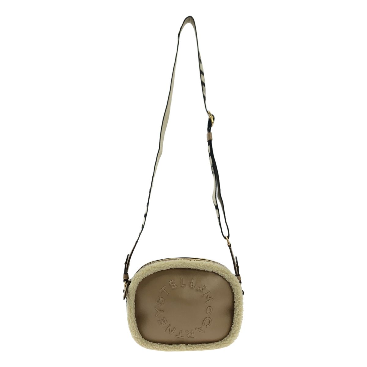 STELLA McCARTNEY | ステラマッカートニー | Small Camera Bag Fff - Alter Mat | レザー ボア ロゴ ショルダーバッグ | ベージュ | レディース