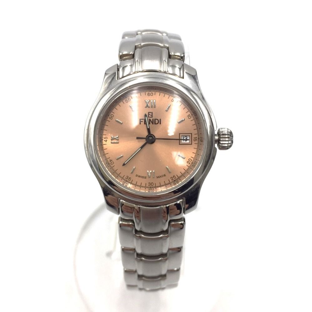 FENDI シルバーゴールド ピンク　時計 VINTAGE FENDI Pink Silver Watch Quartz Working Condition