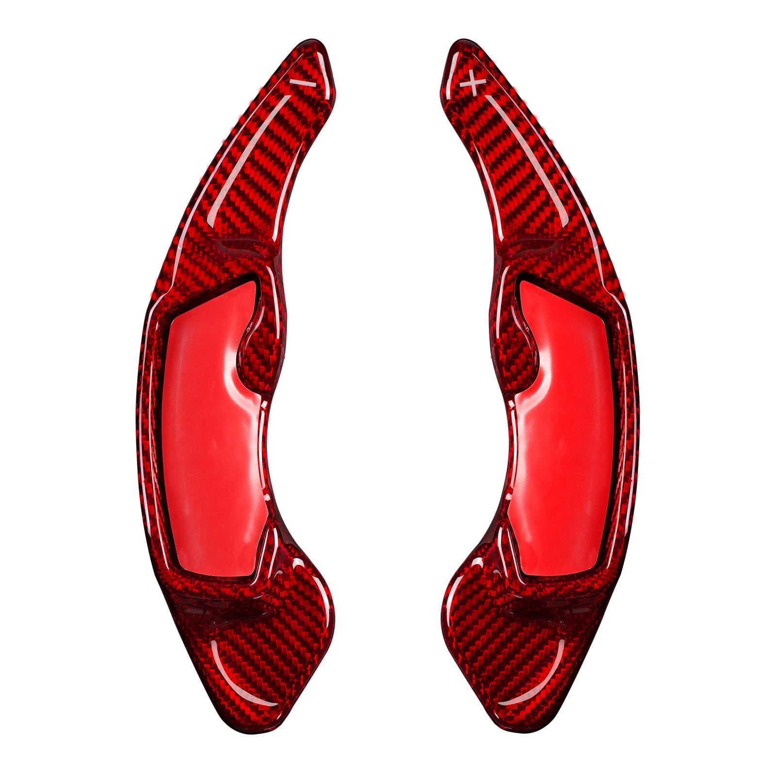 商品 T-carbon スバル パドルシフトカバー リアルカーボン製 シフト パドル エクステンション スバル レガシィ WRX レヴォーグ インプレッサ フォレスター XV BRZ 86 ZN6 BRZ ZC6 用 赤