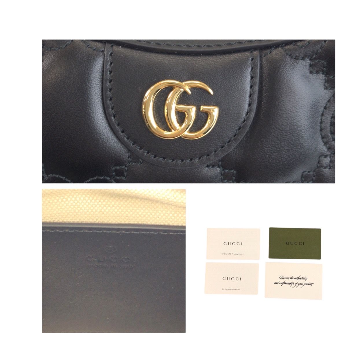 未使用品✨GUCCI GGマーモント マトラッセ ベルトバッグ ボディバッグ 新品未使用 GUCCI グッチ マーモント GGマトラッセ ブラック