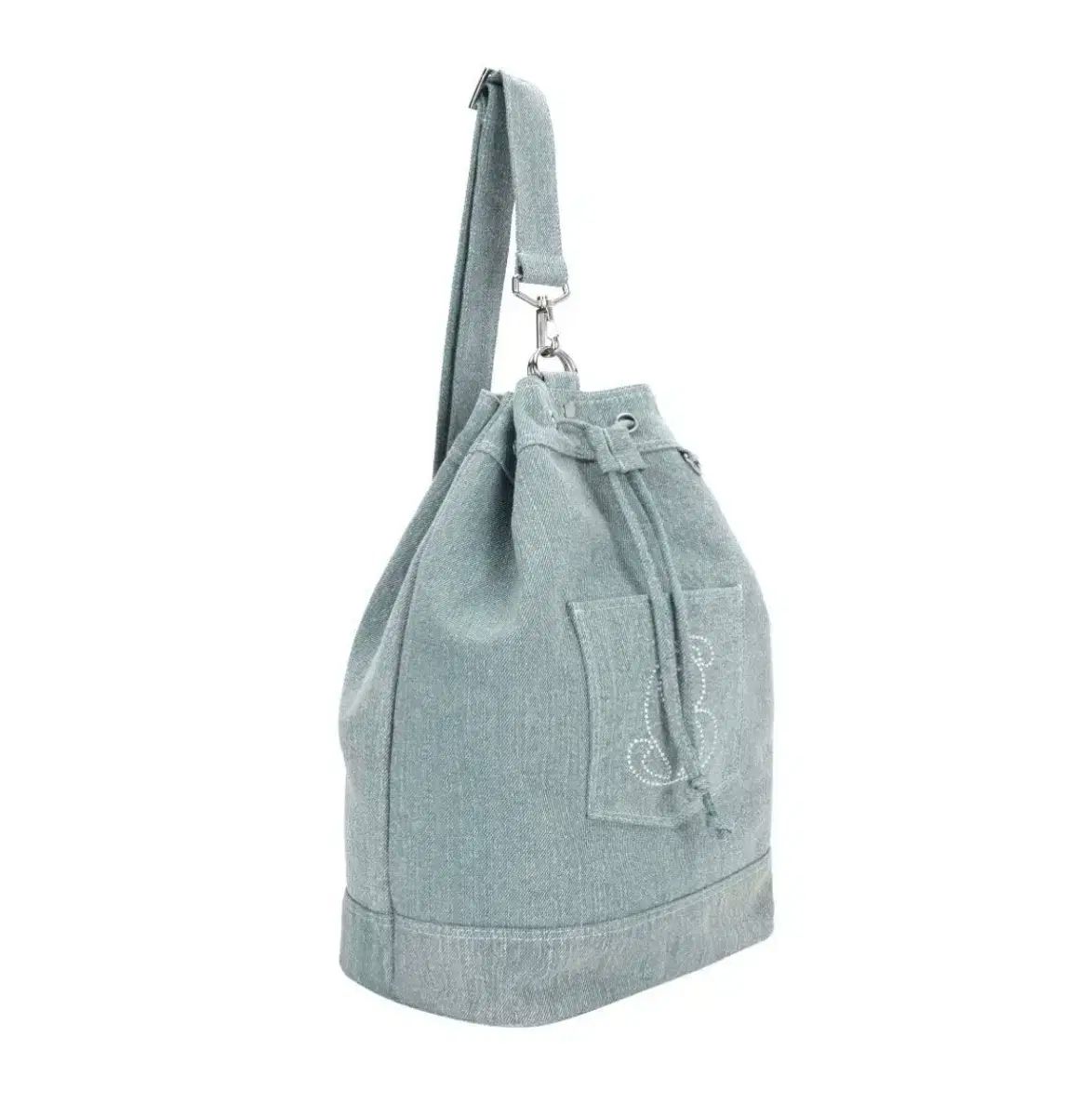 ほぼ フィールドゥダブル ブランク ヨコバケットバッグ デニム ラージサイズ