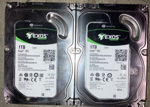 SEAGATE Exos 7E2 1TB 7.2K SATA III 3.5 インチ ハードドライブ ST1000NM0008 2 個ロット