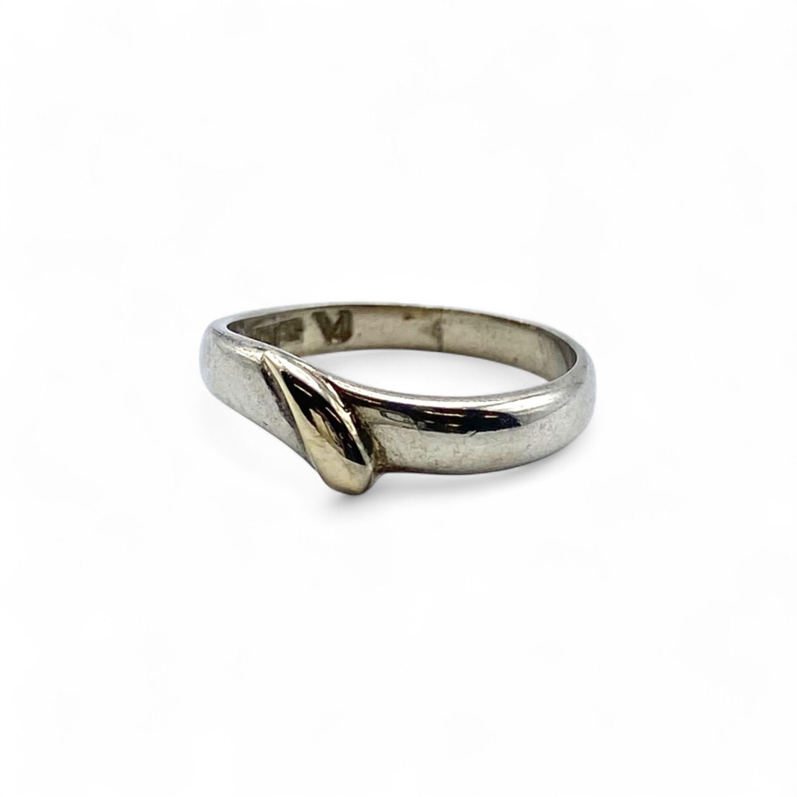 柔らかな曲線】K18 ゴールド 金 Silver 刻印 00s Vintage Design Ring