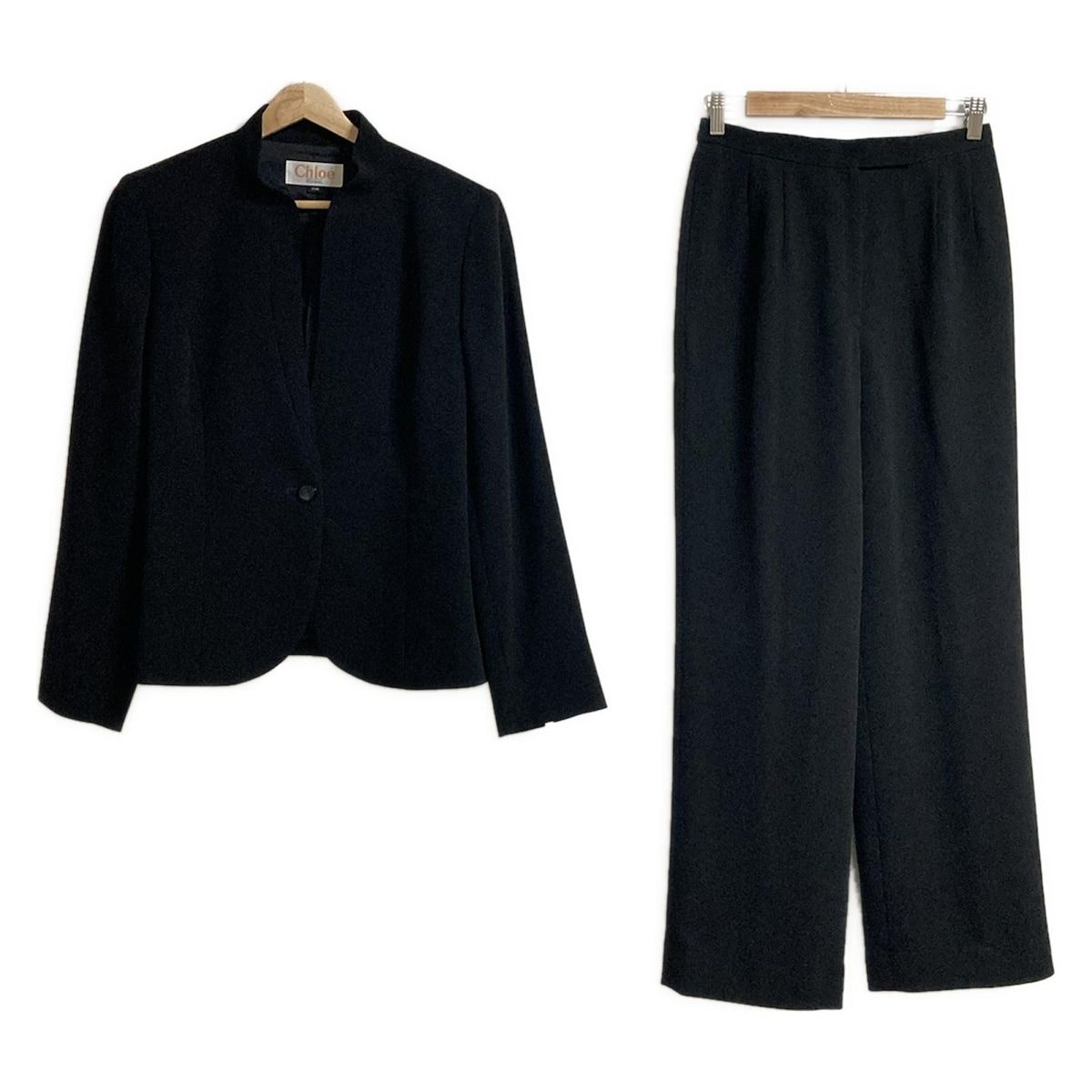 Chloe クロエ レディースパンツスーツ レディース 黒 フォーマル|春 秋物|夏物