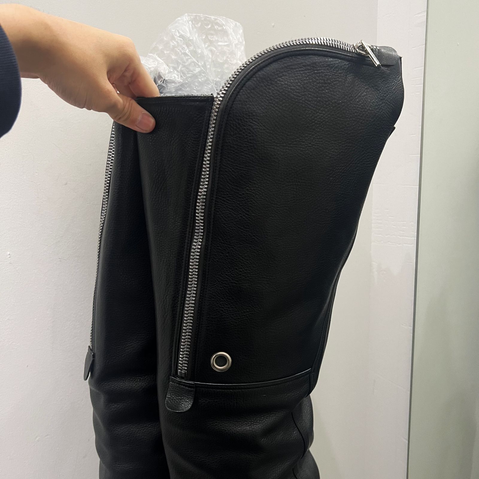 RICK OWENS フラットバイカーブーツ ブラック 38 リックオウエンス Rick Owensリックオウエンス☆Jumbo Laced ローカットスニーカー