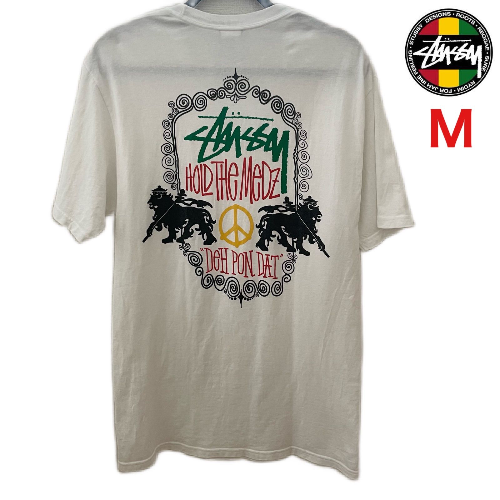 ステューシー Tシャツ L ライオン 黒タグ メキシコ製 stussy