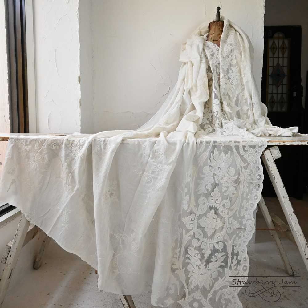 ILI-2 英国アンティーク ファブリック リネン カーテン イギリス 2024