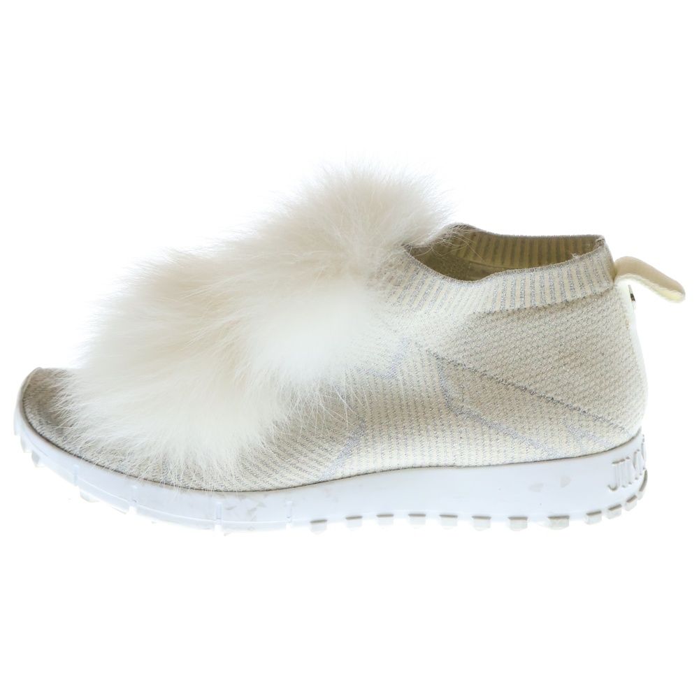JIMMY CHOO ジミーチュウ ファー スニーカー シューズ ホワイト JIMMY CHOO ジミーチュウ ファー スニーカー シューズ ホワイト