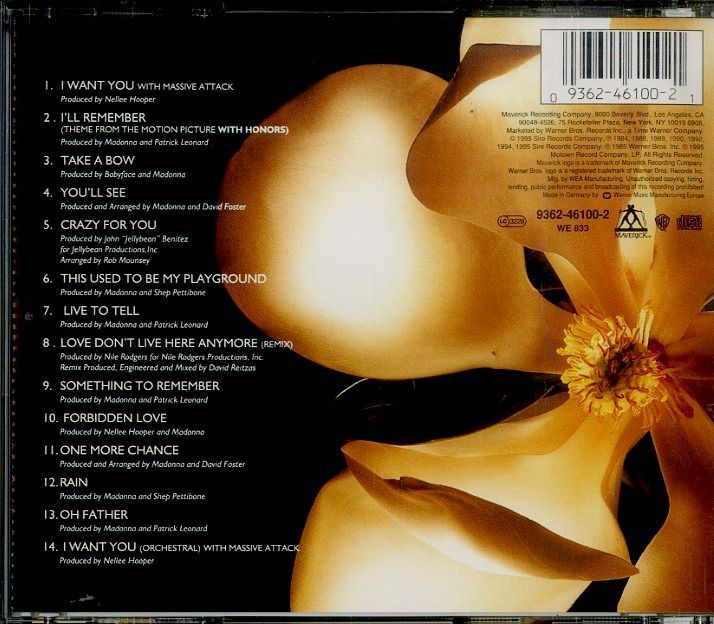 国内盤マドンナ 「SOMETHING TO REMEMBER」 1995年未開封 Madonna – Something To Remember – CD (Compilation), 1995