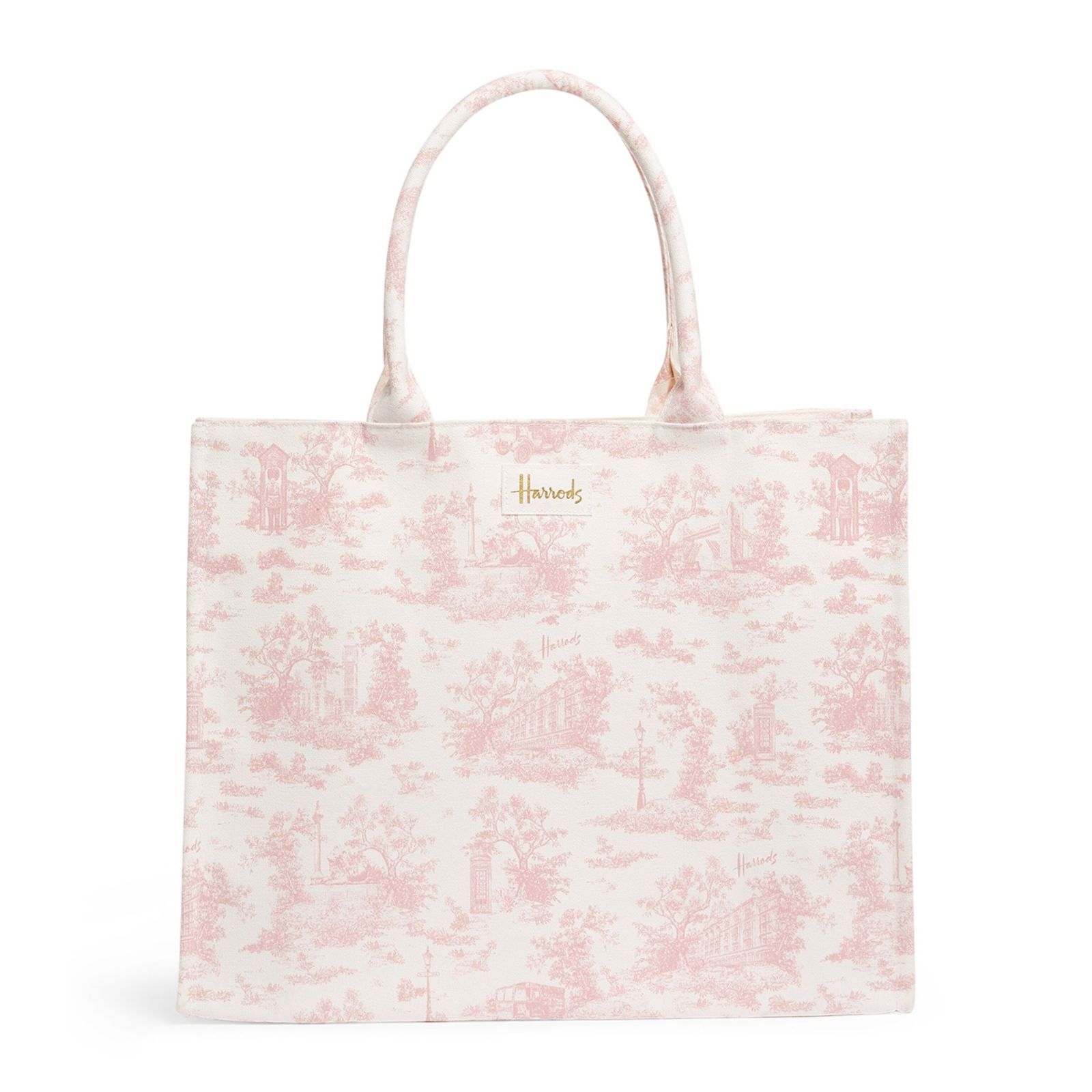 新品　Harrods ハロッズ　トワルドジュイ　トートバッグ　ピンク　L 新品 Harrods ハロッズ トワルドジュイ トートバッグ ピンク L