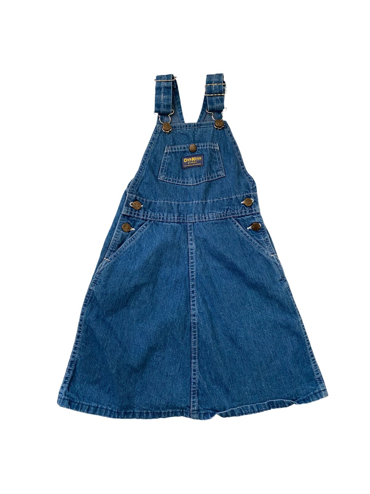 【新作入荷，正規品】 【Size 120】vintage USA製 オシュコシュ ジャンパースカート オーバーオール   oshkosh ヴィンテージ  made in USA ジャンバースカート
