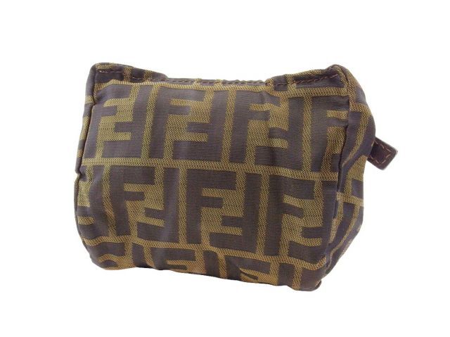 Fendi ロゴ入りベージュ アクセサリーポーチ フェンディ フェンディ