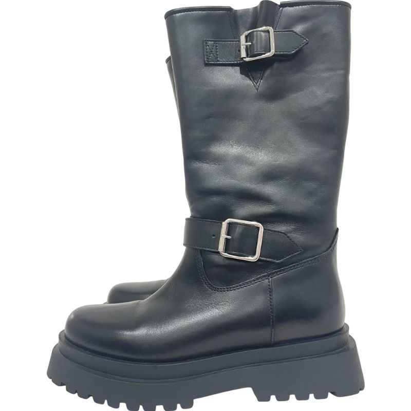 PELLICO SUNNY エンジニアブーツ PM23 0049 ブラック 本革 レザー レディース 12510K384