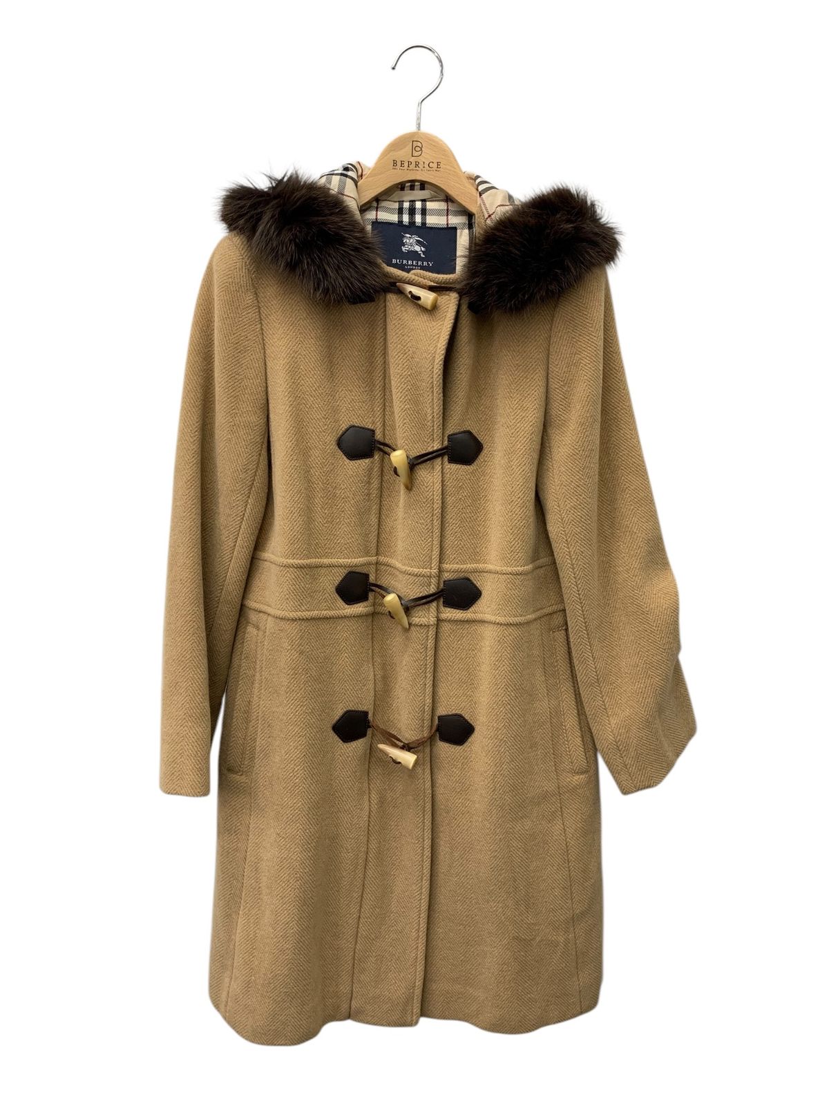 バーバリーロンドン　ダッフルコート　ブラウン　38サイズ 中古・古着通販】Burberry's (バーバリーズ) 裏地ノバチェックロング