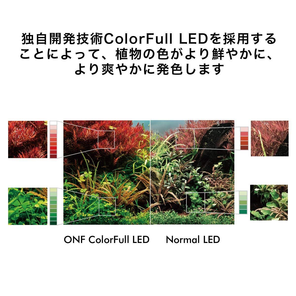 ONF 水槽 ライト アクアリウム ライト LED 水草植物育成ライト 小型