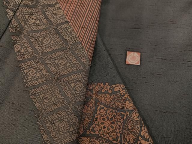 平和屋着物○石川県指定無形文化財 牛首紬 白山工房 手織り 訪問着