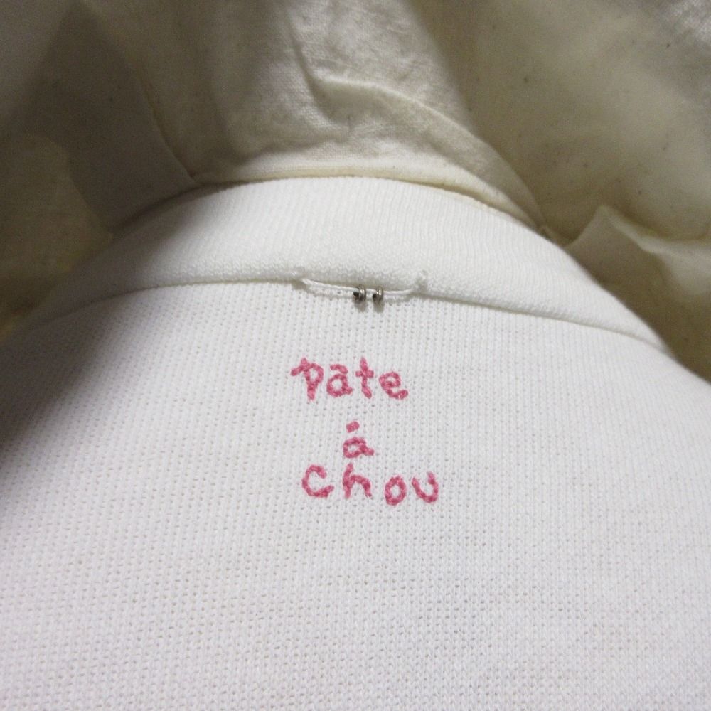 未使用 Pate a chou 45R パトアシュ ガーゼ裏毛 ウィリーシャツ 長袖 スウェット カットソー  ホワイト レディース 古着 中古 中古】未使用 Pate a chou 45R パトアシュ ガーゼ裏毛 ウィリー