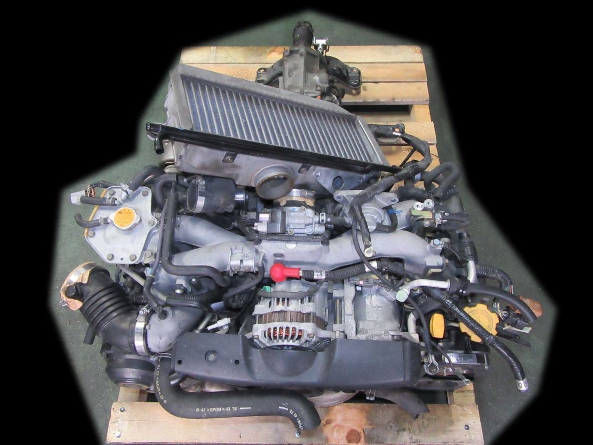 スバル GDA インプレッサ WRX 2003 Vリミテッド 涙目 中期 D型 純正 エンジン EJ205 ターボ 5速マニュアル ミッション ジャンク