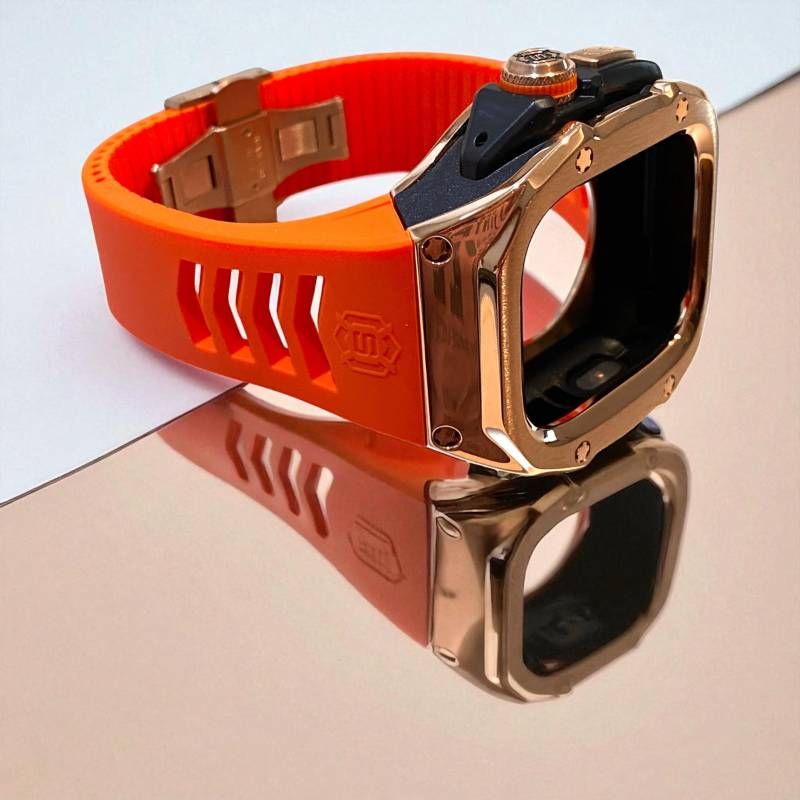 49mm ステンレス カバー ケース Apple Watch Ultra |ラバーバンド ベルト アップルウォッチ対応カスタム ギフト メンズ ウルトラ おしゃれ かっこいい プレゼント