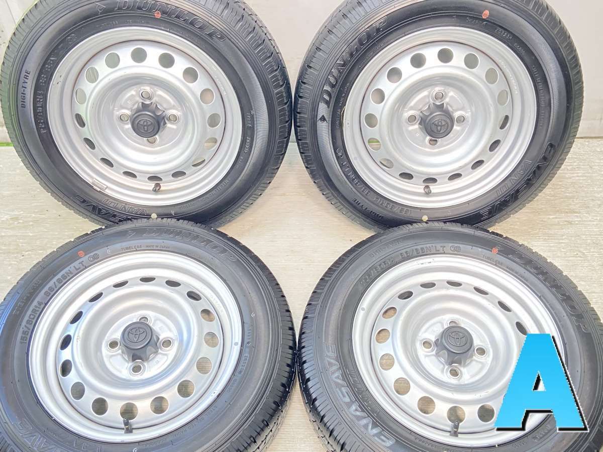 155/80R14 88/86LT ダンロップ エナセーブ VAN01 トヨタ純正 14x5.0 100-4穴 中古タイヤ サマータイヤ ホイールセット  4本セット s14240523016 - メルカリ