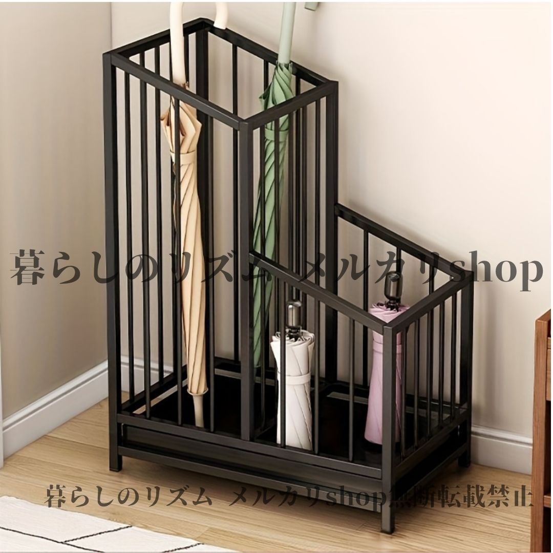 傘立て エレガント ゴールデンメタル アンブレラスタンド ラック モダン アイアン オーガナイザー マルチコンパートメント ホテル オフィス 玄関用 クリエイティブ ドアウェイ アンブレラホルダー デコレーション ストレージ ゴールド ブラック ホワイト